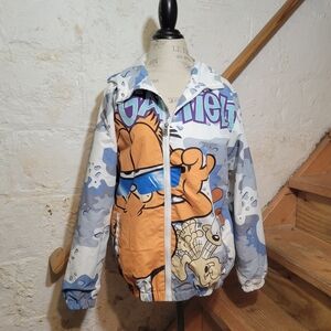 Members Only Garfield Windbreaker Jacket Hoodie Men's Size S